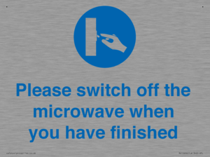 Please switch off the microwave when you have finished